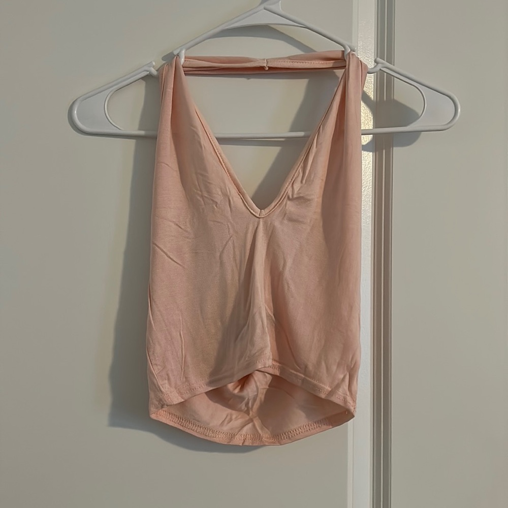 Cropped halter top